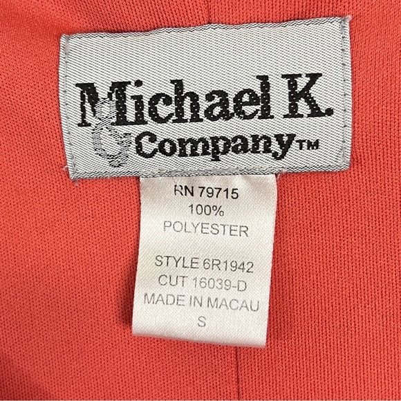 MICHAEL K & COMPANY Vintage Maxi Dress Womens S‎ Pencil Lined Tie Backs Pinks - Picture 2 of 11